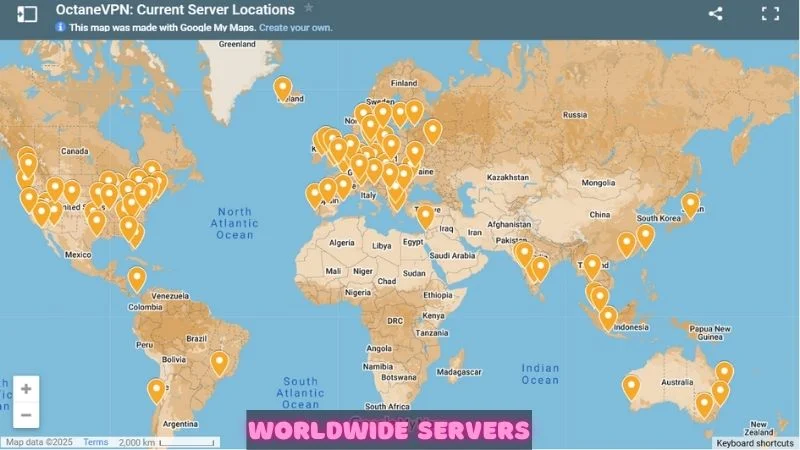 Octane VPN Servers list